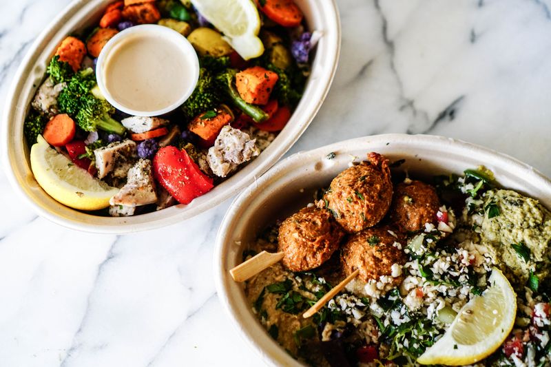 Mediterranean Bowl salad at pizzaluce